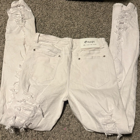 Guapi White Stacked Jeans Size 34 - Picture 10 of 16